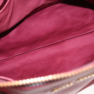 Miu Miu Convertible Madras Side Zip Satchel Grainy Leather