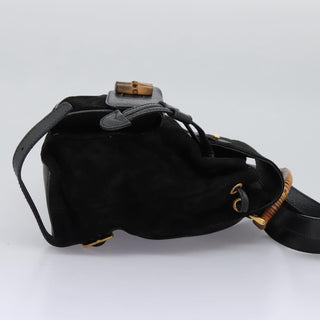 Gucci Vintage Bamboo Backpack Suede