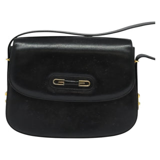 Gucci Vintage double G logo shoulder bag Leather
