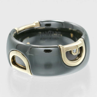 Damiani D Icon Ring K18 (White Gold), ceramic and Diamond