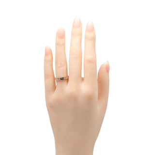 Tiffany & Co. Flat Ring K18 Pink Gold / 3P Diamond