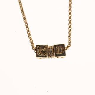 Christian Dior CD Pendant Necklace Gold-plated