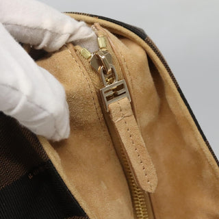 Fendi Pequin Roll Tote Canvas and Leather