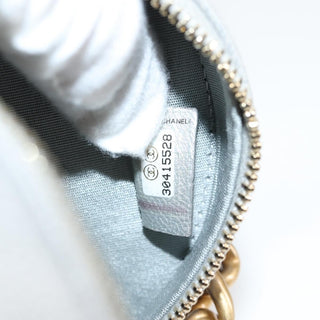 Chanel 19 Round Clutch with Chain Quilted Leather