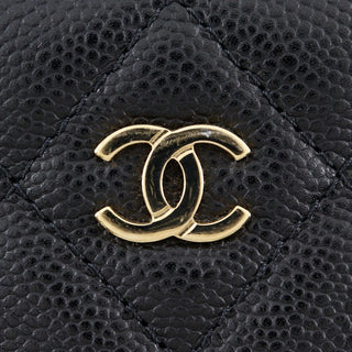 Chanel CC Card Case Quilted Caviar