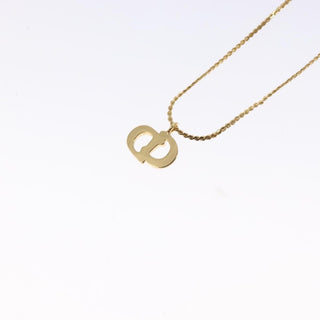 Christian Dior CD Pendant Necklace Gold-plated