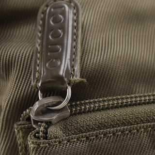 Gucci Convertible Bamboo Zip Tote Canvas