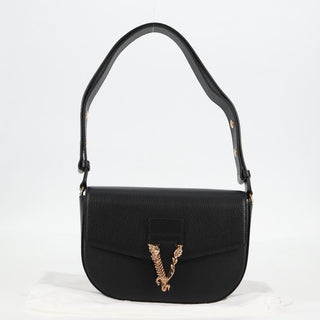 Versace Virtus Flap Messenger Bag Leather