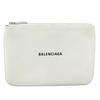 Balenciaga Everyday Logo Pouch Printed Leather