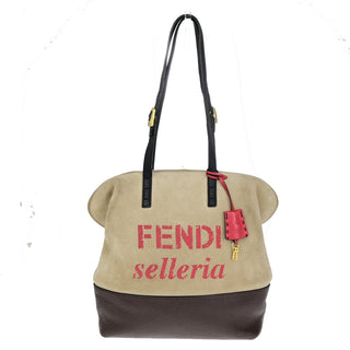 Fendi 2Bag Suede and leather