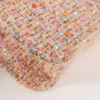 Chanel Vintage CC Chain Top Handle Bag Quilted Tweed