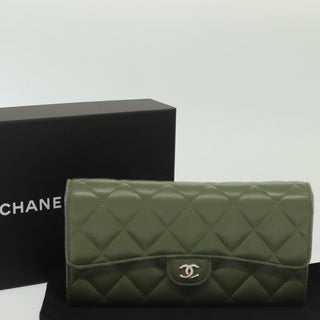 Chanel CC Gusset Classic Flap Wallet Quilted Lambskin