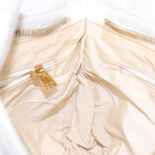 Chanel Vintage Wooden Ring Tote Leather