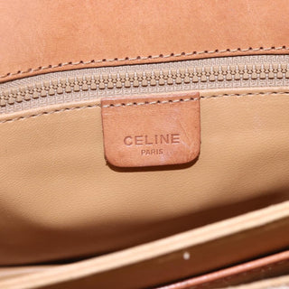 Celine Vintage Macadam Shoulder Bag Canvas and Leather