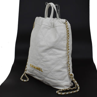 Chanel 22 Chain Backpack Quilted Calfskin