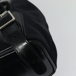 Gucci Vintage Bamboo Backpack Nylon and Patent Leather