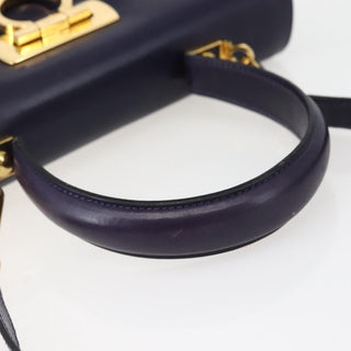 Salvatore Ferragamo Gancini Convertible Top Handle Bag Leather