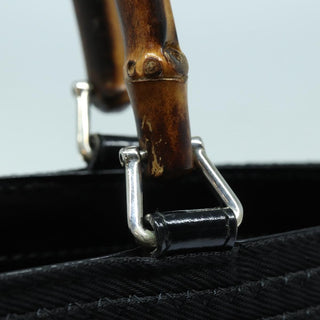 Gucci Vintage Bamboo Handle Tote Canvas