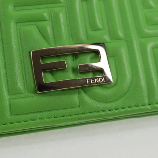 Fendi Wallet on Chain Logo Embossed Leather
