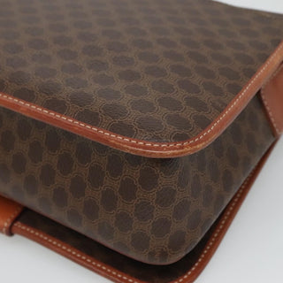 Celine Vintage Macadam Shoulder Bag Canvas and Leather