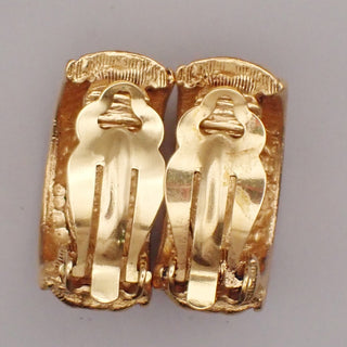Chanel Vintage Cut-Out Logo Ring Drop Clip-On Earrings Metal