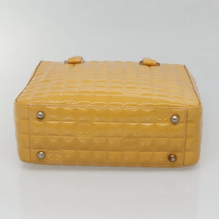 Chanel Chocolate Bar CC Tote Quilted Patent