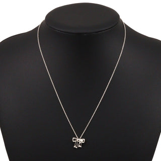 Tiffany & Co. Ribbon Bow Pendant Necklace Silver