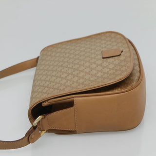 Celine Vintage Macadam Shoulder Bag Canvas and Leather