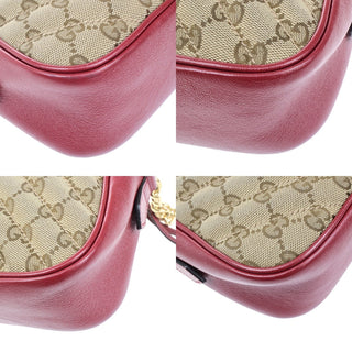 Gucci GG Marmont Shoulder Bag Diagonal Quilted GG Canvas with Leather