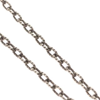 Gucci Engraved Interlocking G Chain Link Pendant Necklace Sterling Silver