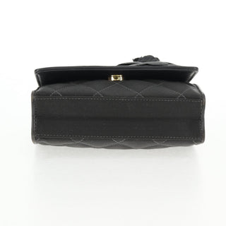 Chanel Vintage Camellia Flap Crossbody Bag Satin and Mesh