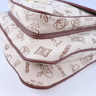 Loewe Pin batch shoulder bag Canvas and suede