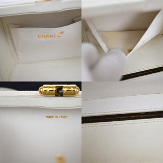 Chanel CC Logo Chain Handbag Canvas and Leather