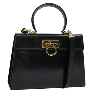 Salvatore Ferragamo Gancini Convertible Top Handle Bag Leather