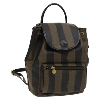 Fendi Pequin Front Pocket Backpack Coated Canvas