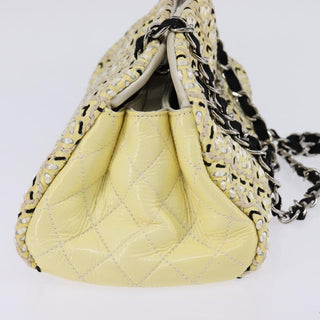 Chanel Just Mademoiselle Bag Woven Stitch Patent