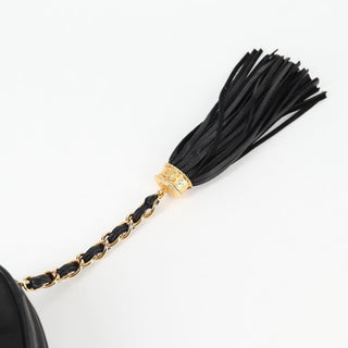 Chanel Vintage Diamond CC Tassel Clutch Quilted Satin