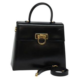 Salvatore Ferragamo Gancini Convertible Top Handle Bag Leather