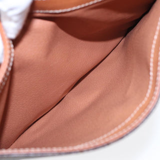 Celine Vintage Macadam Circle Logo Shoulder Bag Canvas and Leather