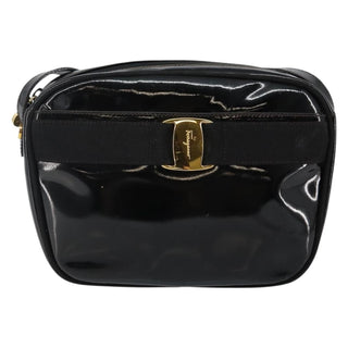 Salvatore Ferragamo Vala Shoulder Bag Patent Leather