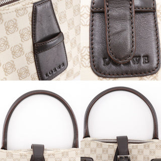 Loewe Vintage Anagram Handbag Canvas with Leather
