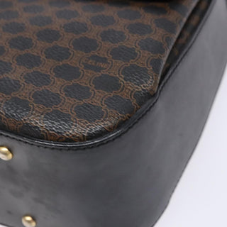 Celine Vintage Convertible Top Handle Bag Macadam Coated Canvas
