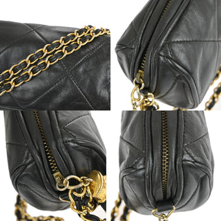 Chanel Vintage Diamond CC Barrel Bag Quilted Leather