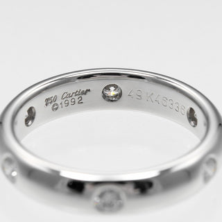 Cartier Stella Band Ring 18K White Gold and Diamonds