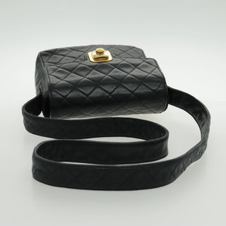 Chanel Vintage CC Pushlock Flap Bag Quilted Lambskin