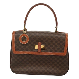 Celine Vintage Convertible Top Handle Bag Macadam Coated Canvas