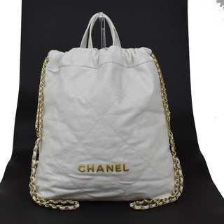 Chanel 22 Chain Backpack Quilted Calfskin