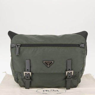 Prada Double Buckle Flap Messenger Bag Tessuto