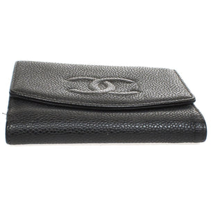 Chanel CC Compact Wallet Caviar
