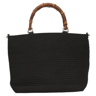 Gucci Vintage Bamboo Handle Tote Canvas